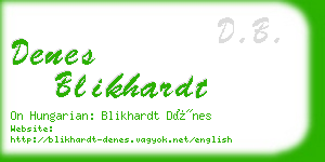 denes blikhardt business card